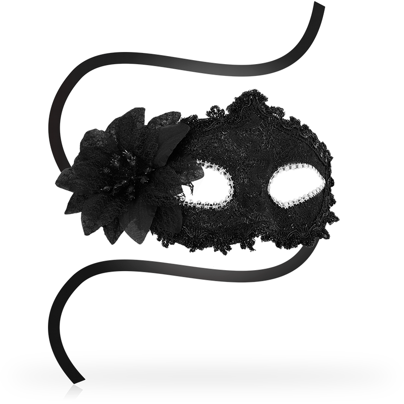 Masque OhMama Antizaz Noir – Fleur Latérale Style Vénitien