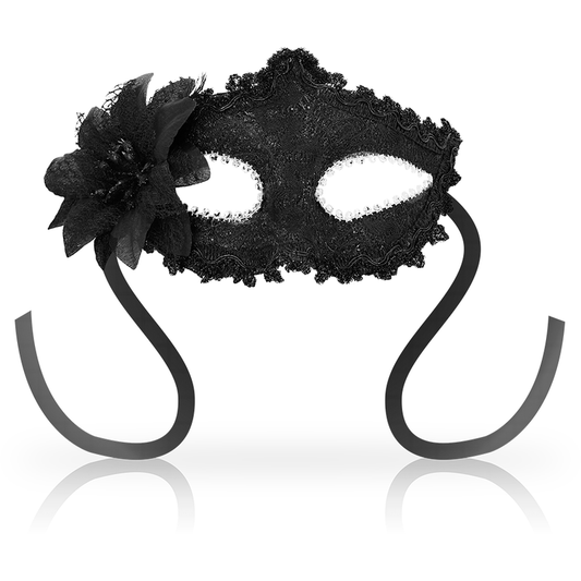 Masque OhMama Antizaz Noir – Fleur Latérale Style Vénitien