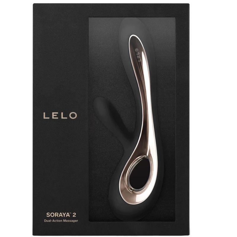 Vibrador LELO Soraya 2 Luxury Rabbit Negro – Doble estimulación intensa