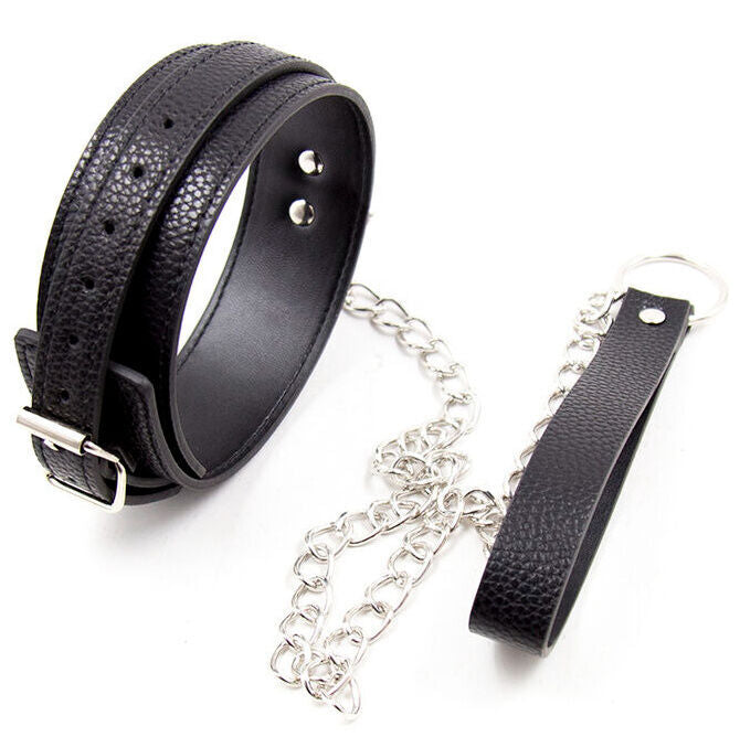Collier motif serpent avec laisse - Accessoire BDSM réglable