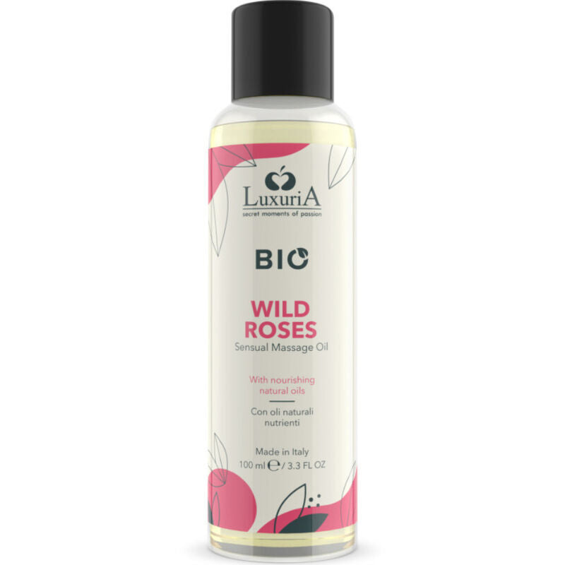 Aceite de masaje orgánico de rosa silvestre Luxuria – 100 ml