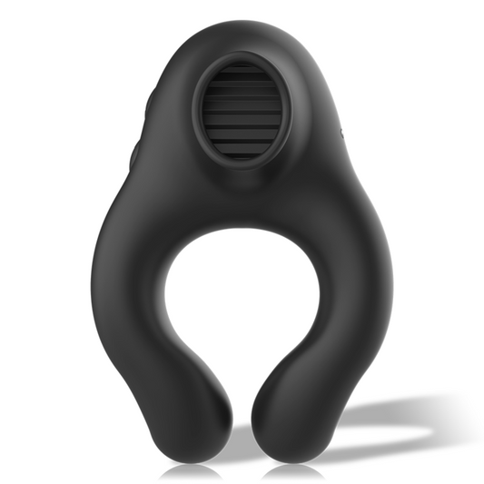 Anneau Pénien Vibrant 3 Moteurs Rechargeable Noir & Or
