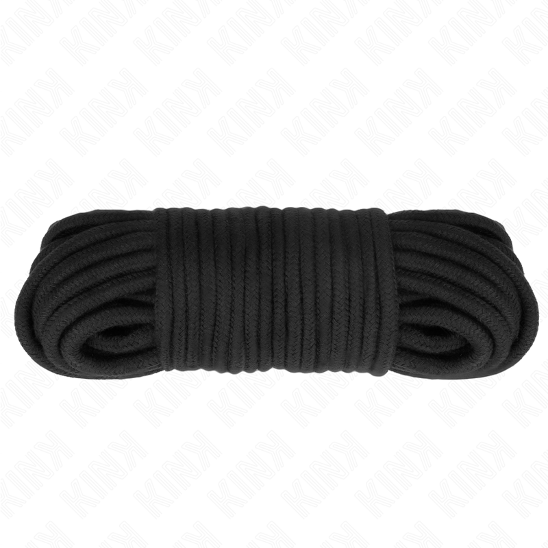 Corde BDSM KINK en Coton 20 Mètres Noire – Résistante et Douce pour Shibari & Bondage