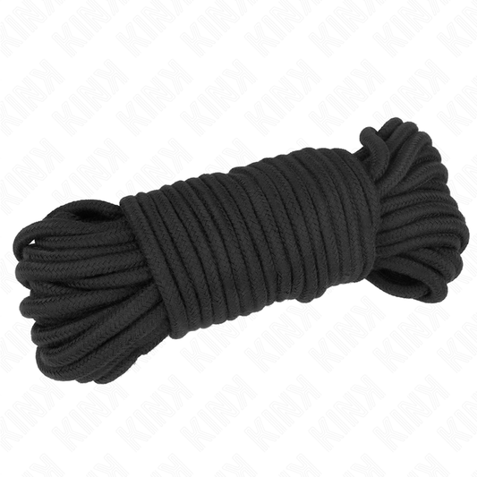 Corde BDSM KINK en Coton 20 Mètres Noire – Résistante et Douce pour Shibari & Bondage