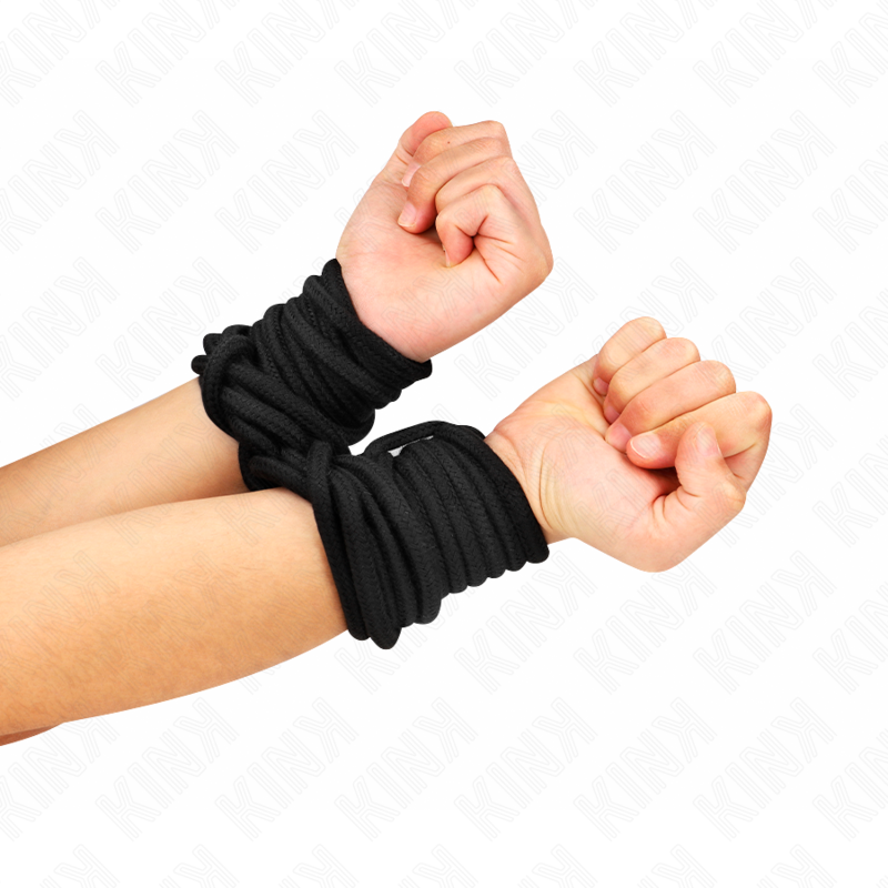 Corde BDSM KINK en Coton 20 Mètres Noire – Résistante et Douce pour Shibari & Bondage
