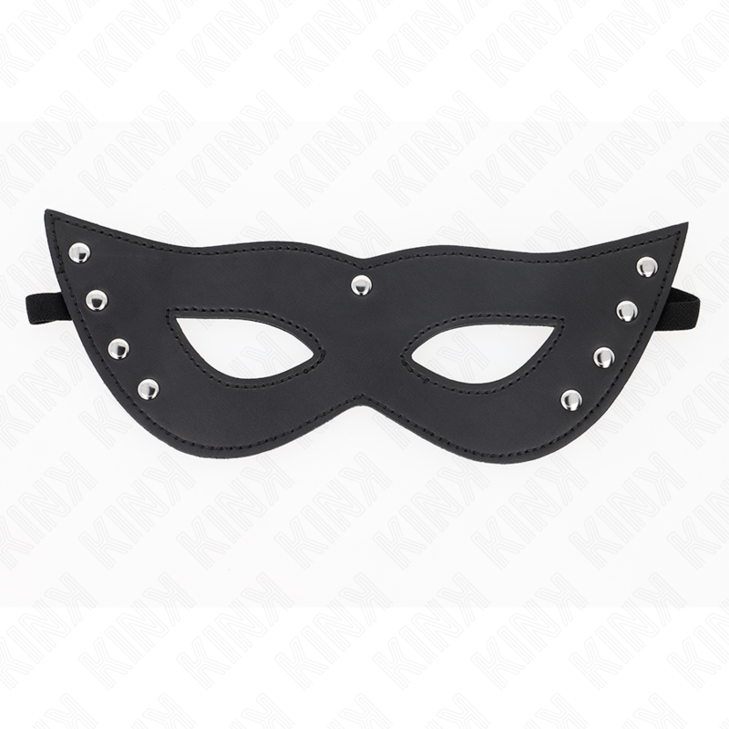 Masque BDSM KINK Noir avec 4 Rivets