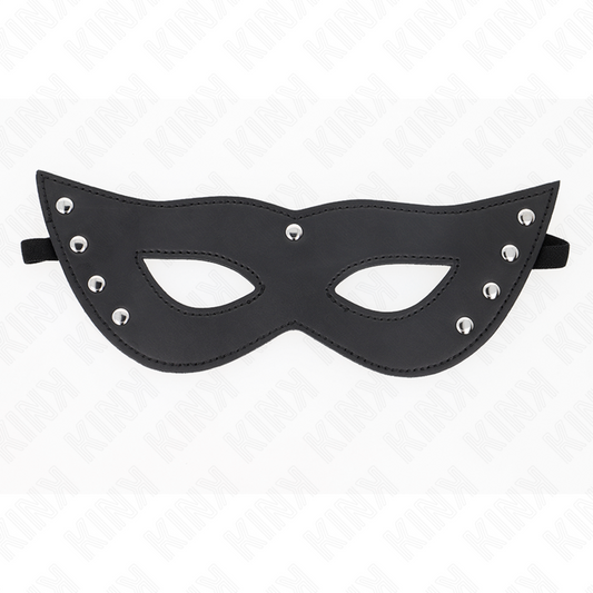Masque BDSM KINK Noir avec 4 Rivets